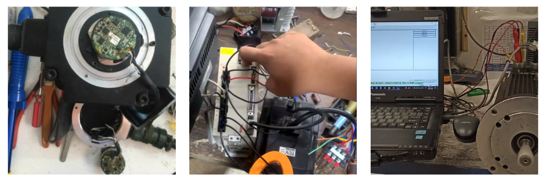 nhân viên catec đang sửa servo SHIHLIN