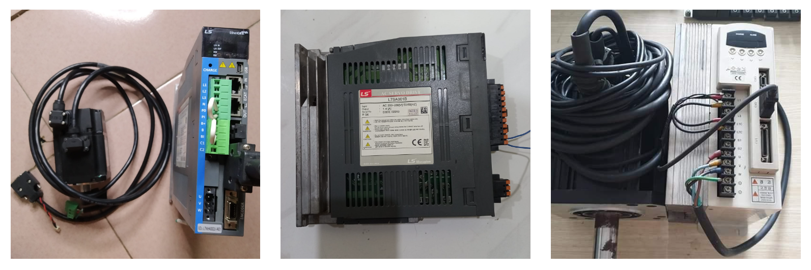 nhân viên catec đang sửa servo LS