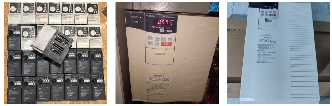 nhân viên catec đang sửa biến tần Mitsubishi