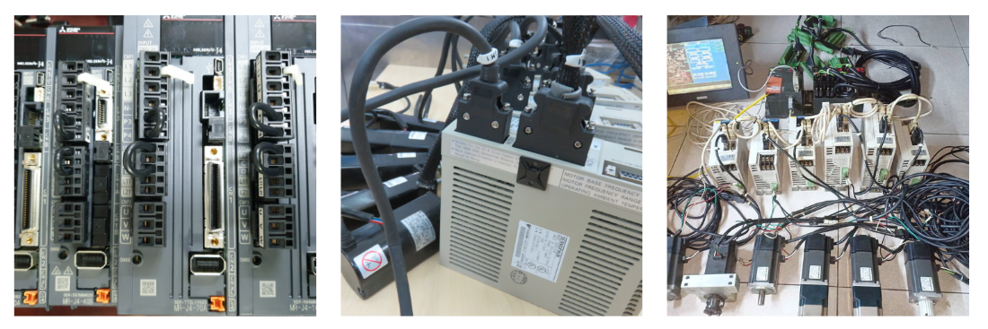 nhân viên catec đang sửa servo MITSUBISHI