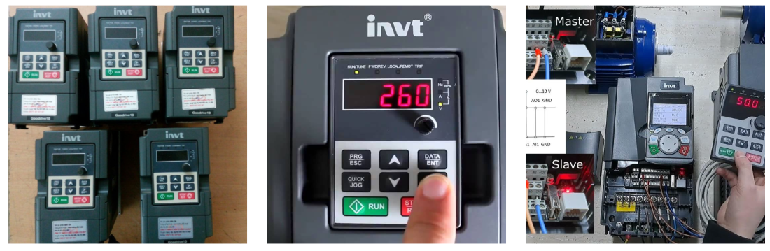 nhân viên catec đang sửa chữa biến tần