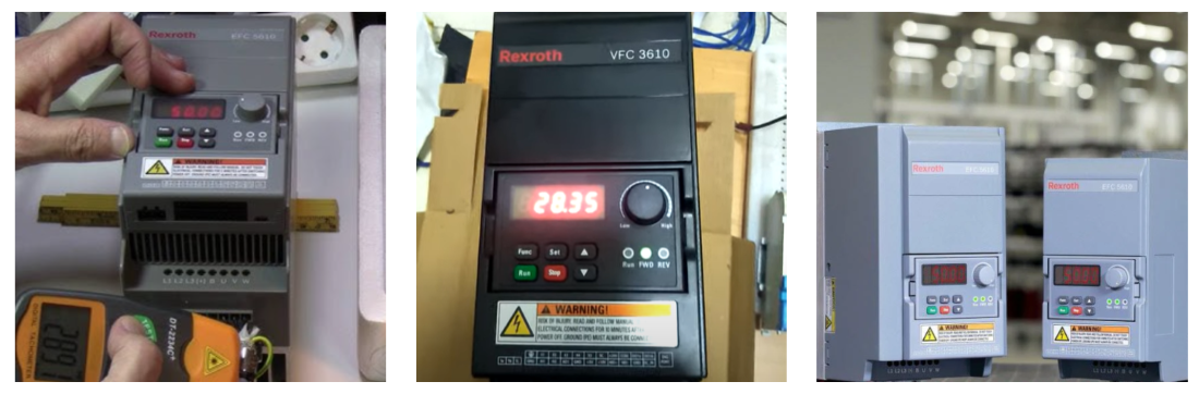 Nhân viên Catec đang sửa chữa biến tần Bosch Rexroth